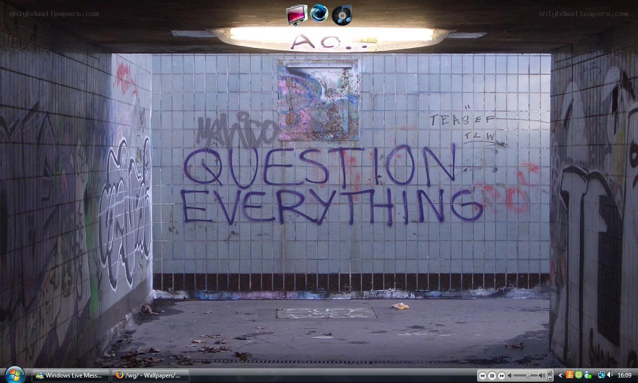 graffiti in subway tunnel