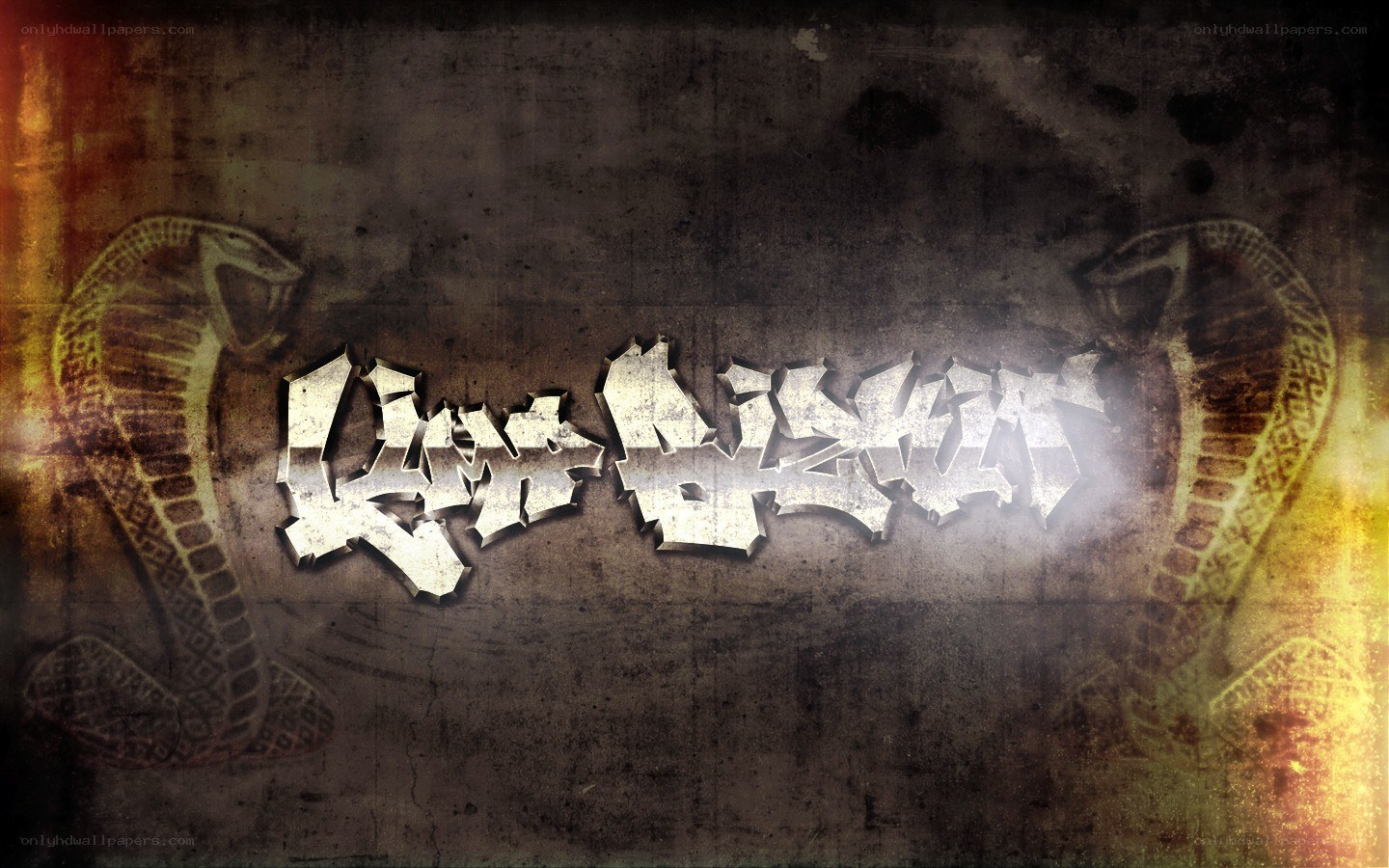 graffiti logo with snakes