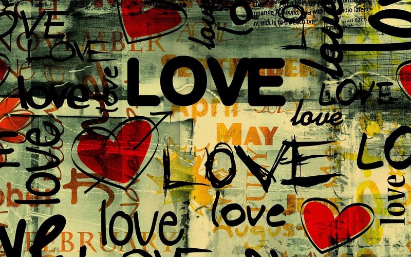 graffiti love collage