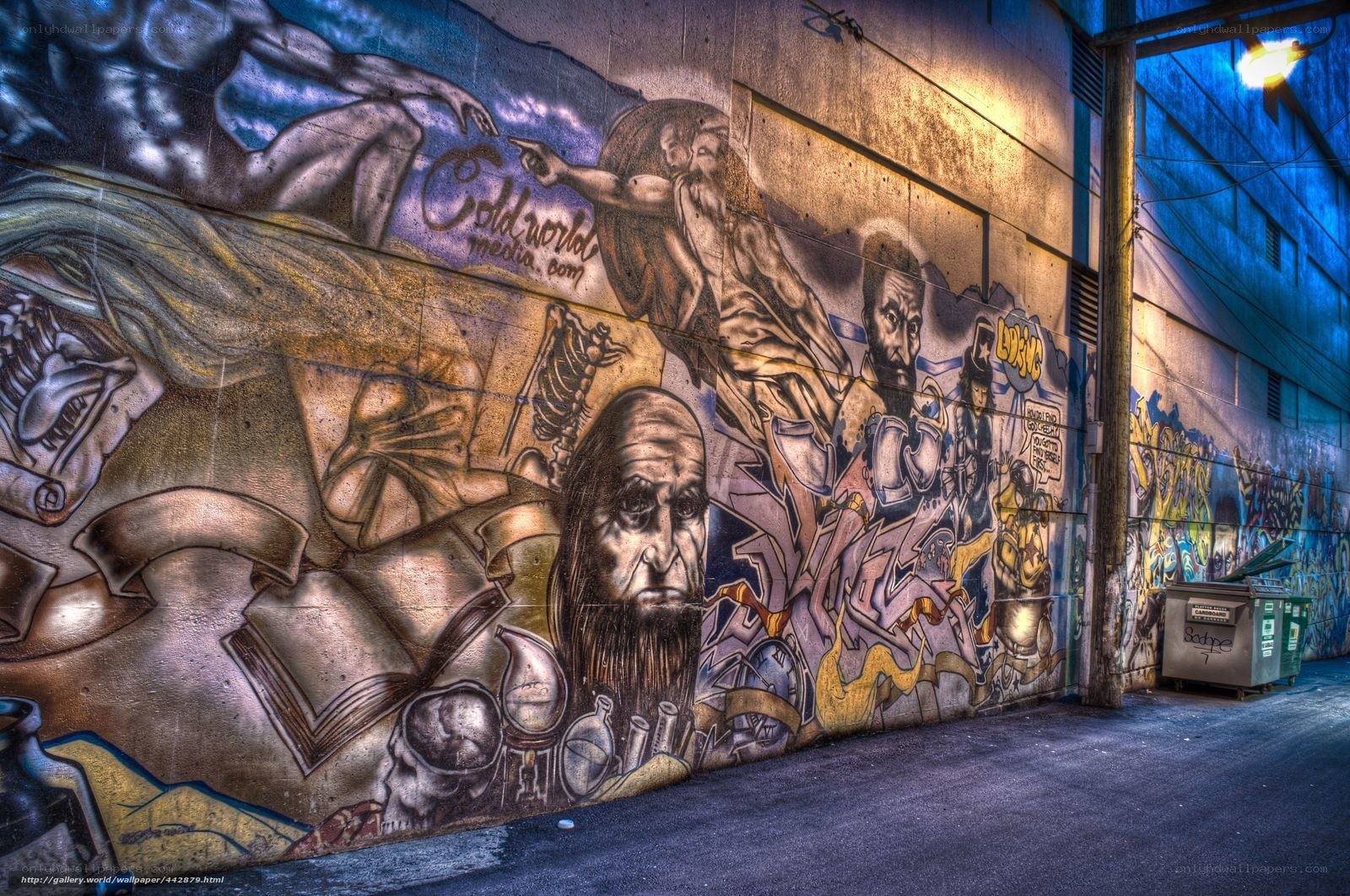graffiti mural in alley