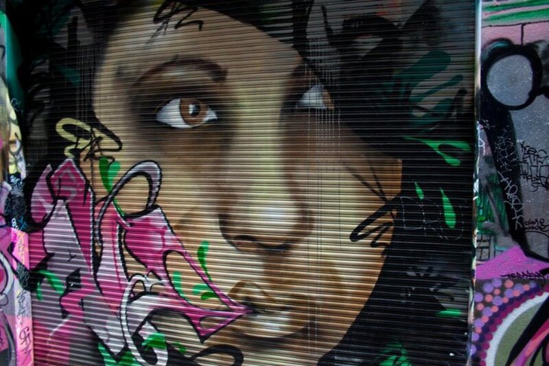 Graffiti Mural of Face