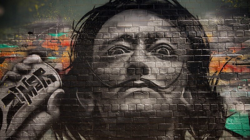 Graffiti Mural of Man