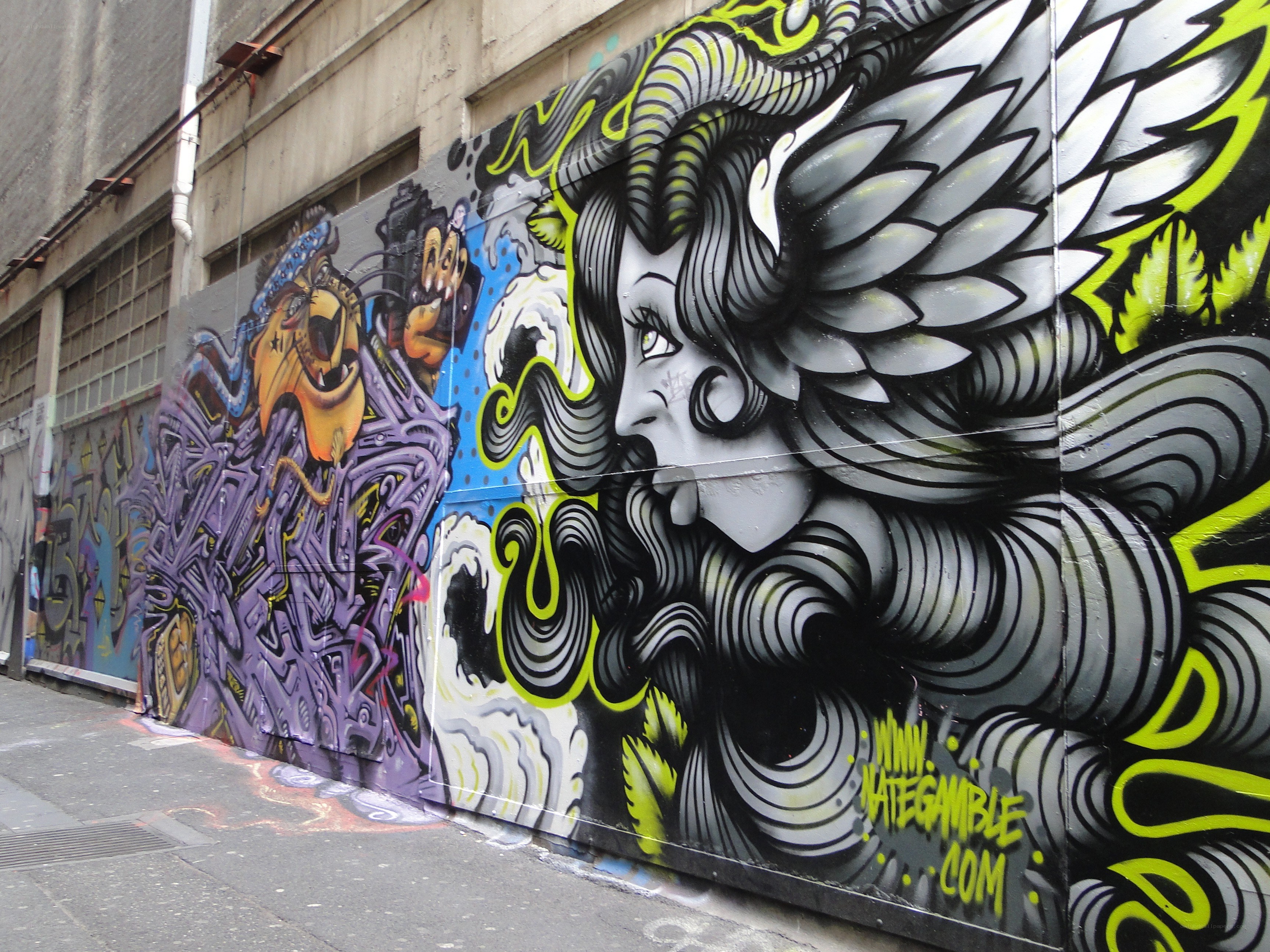 graffiti mural on city wall