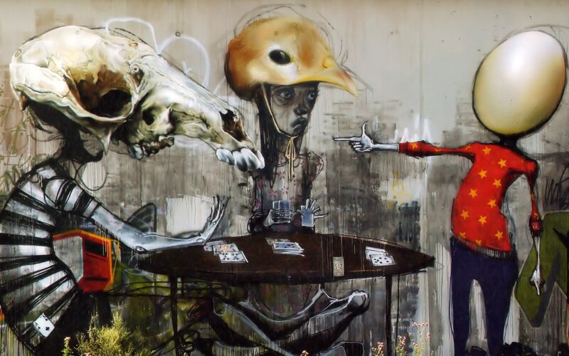 Graffiti of a card game