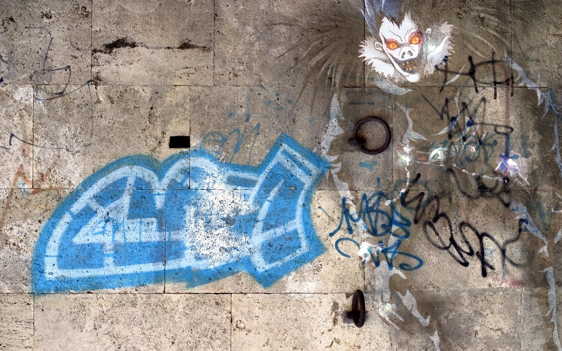 Graffiti of a demonic figure