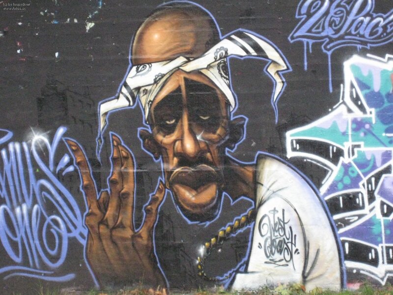 graffiti of a man with bandana