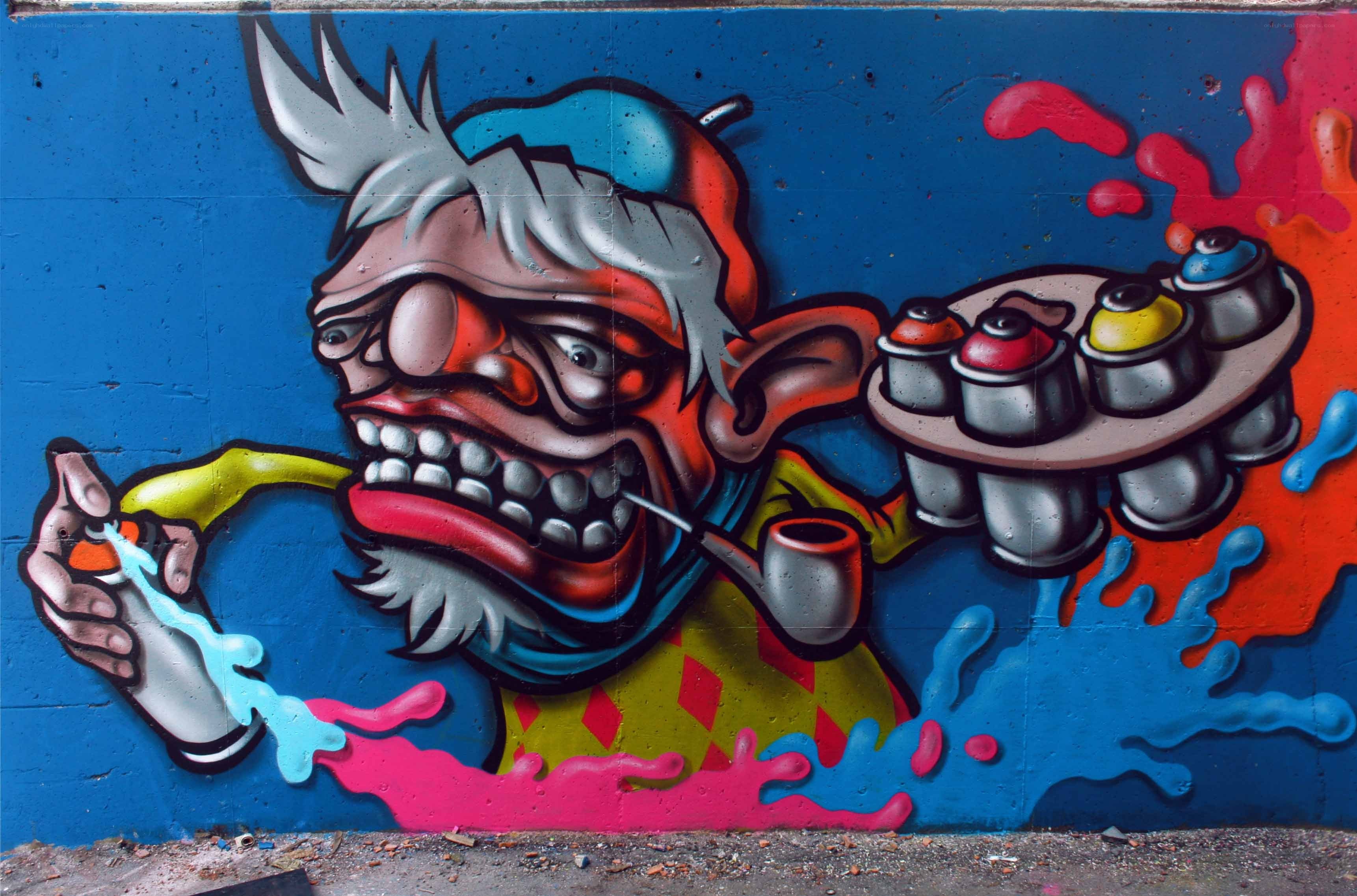 graffiti of a painter character