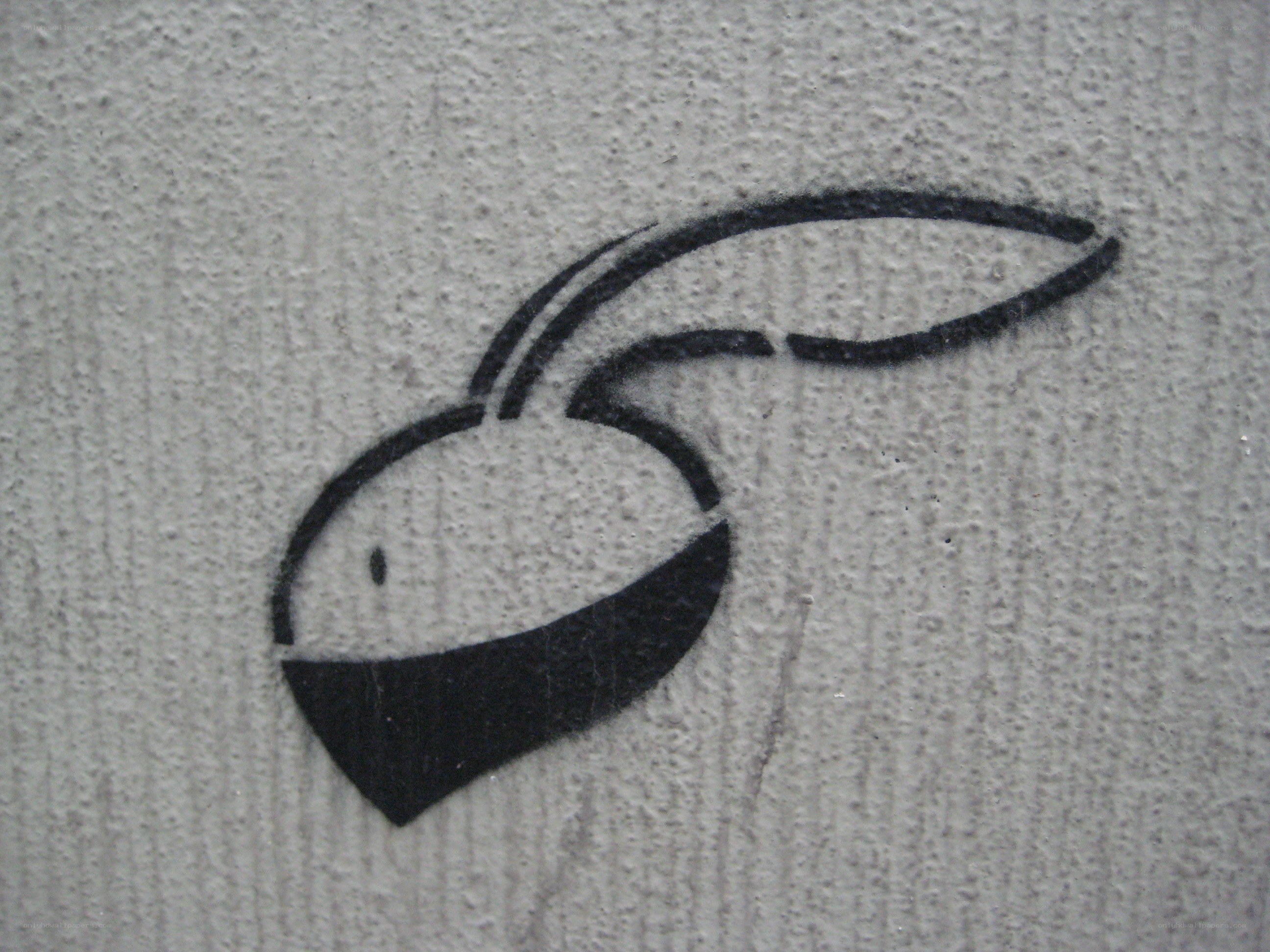 graffiti of a stylized mouse