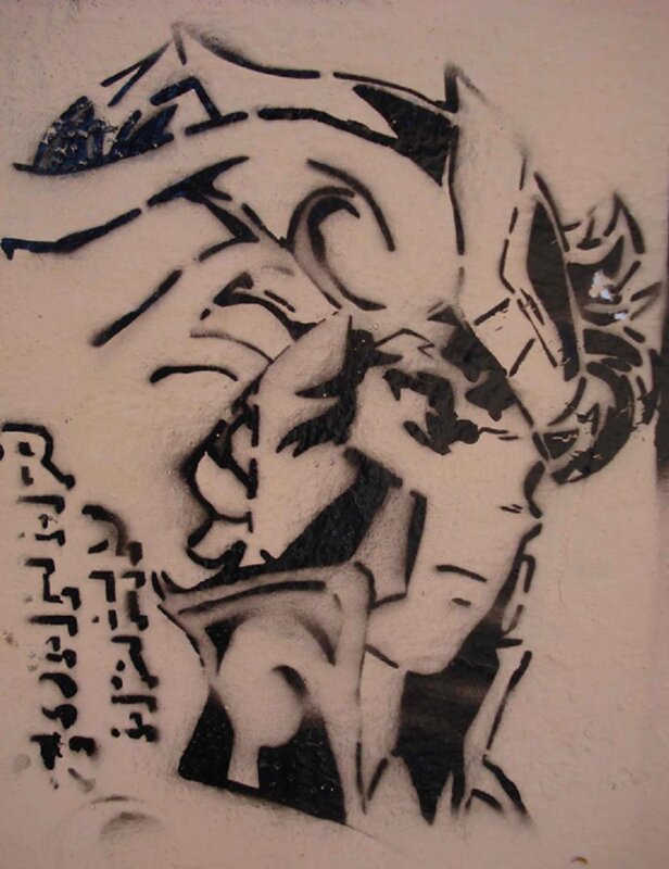 graffiti of anime character