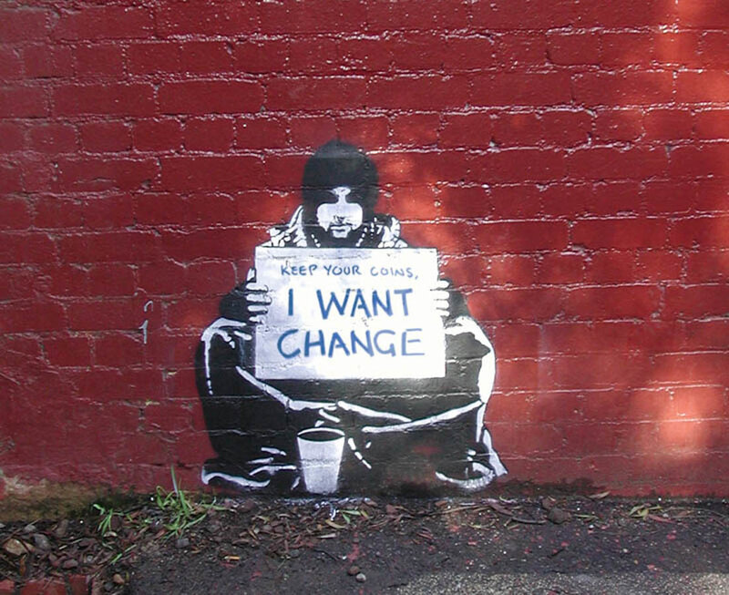 Graffiti of Beggar