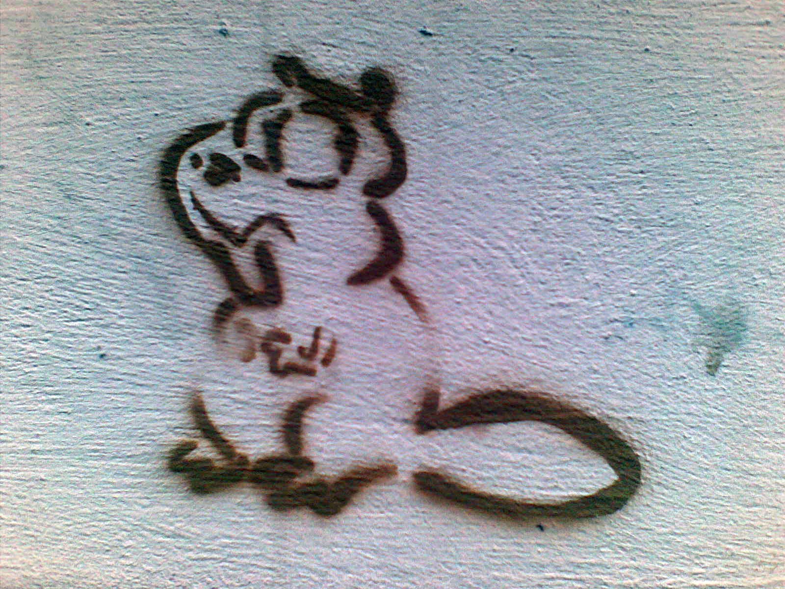 graffiti of cartoon beaver