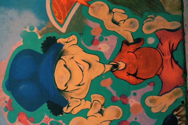 graffiti of cartoon characters
