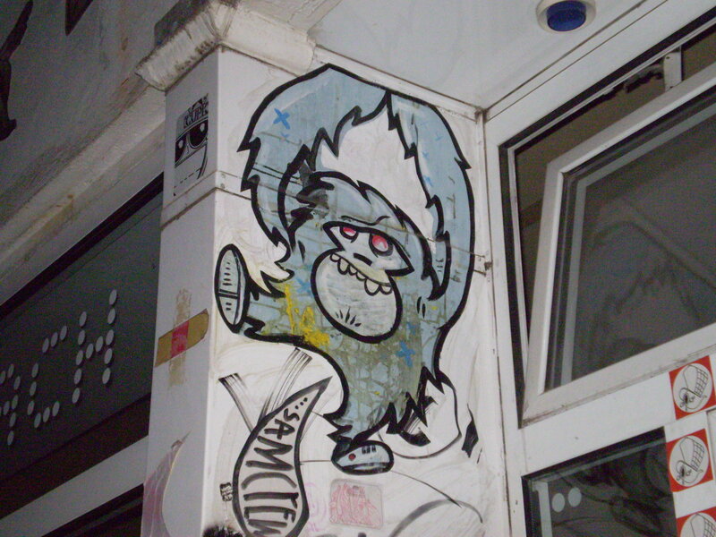 graffiti of cartoon gorilla