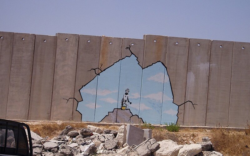graffiti of child on wall