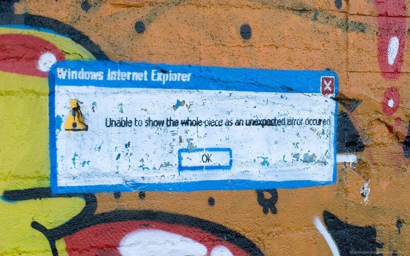 Graffiti of Error Message