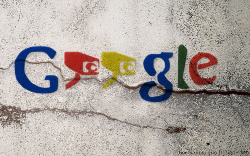 Graffiti of Google Logo