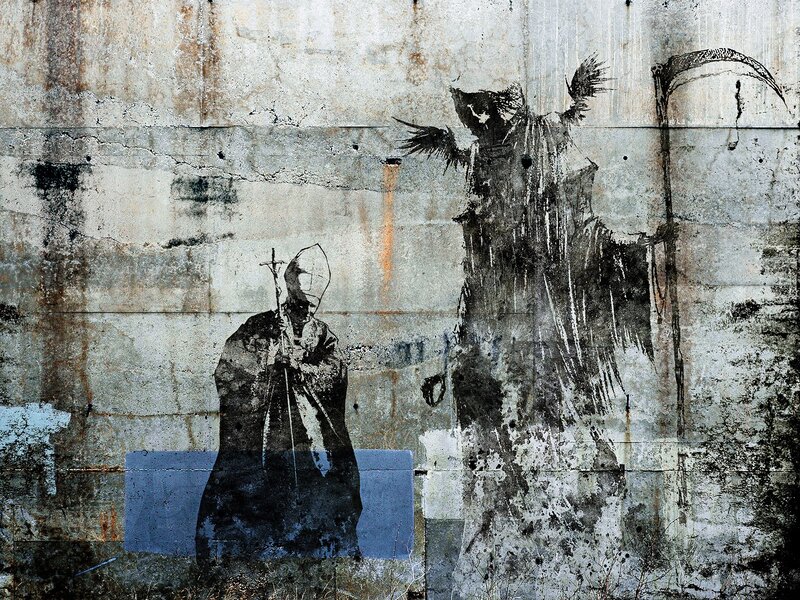 Graffiti of Grim Reaper — Black