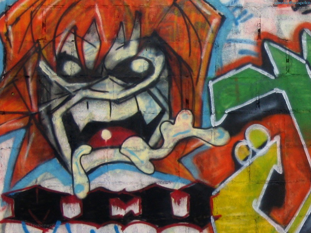 graffiti of screaming character