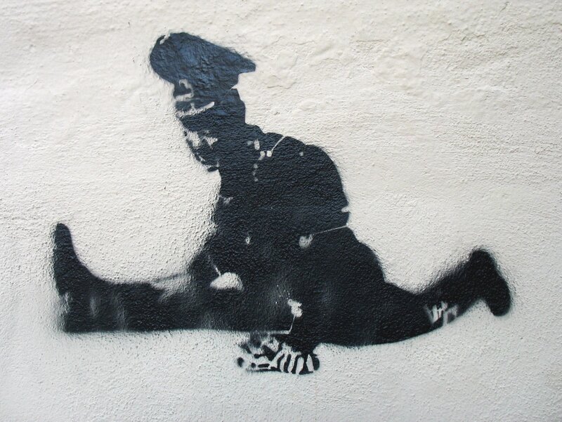 graffiti of soldier in split