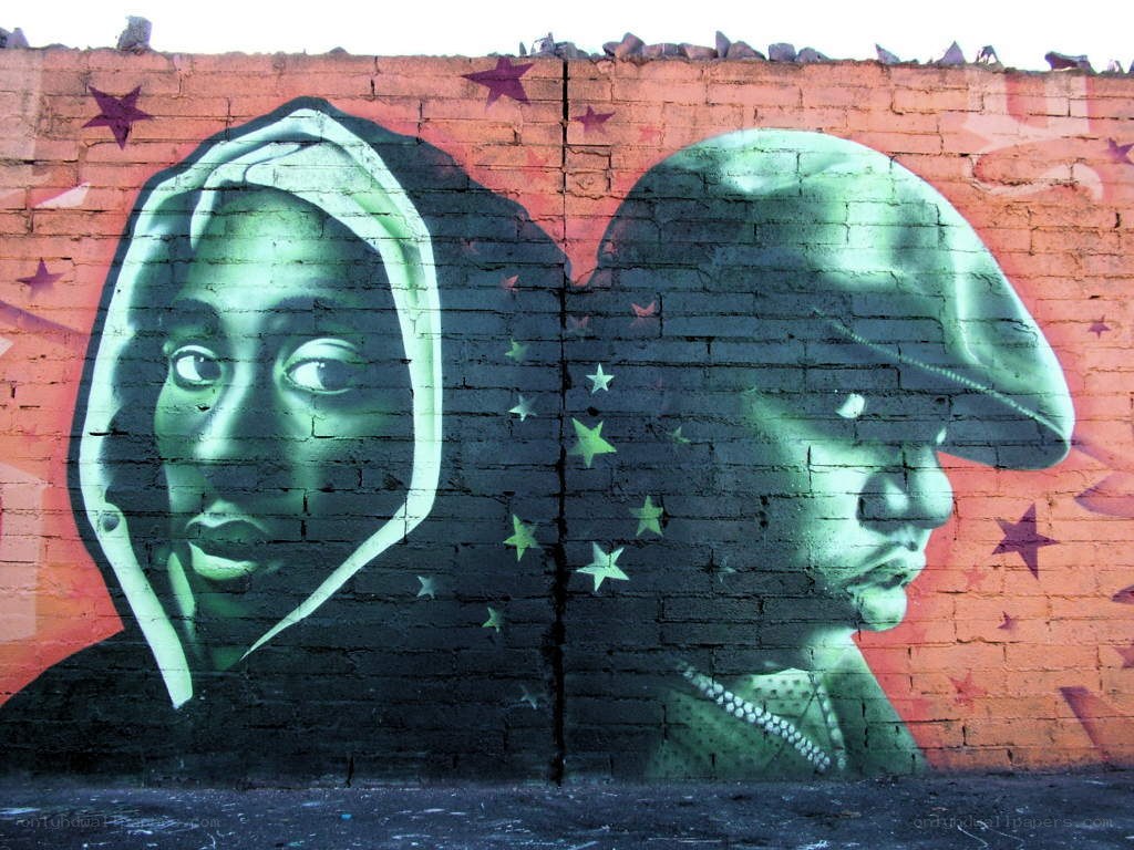 graffiti of two figures