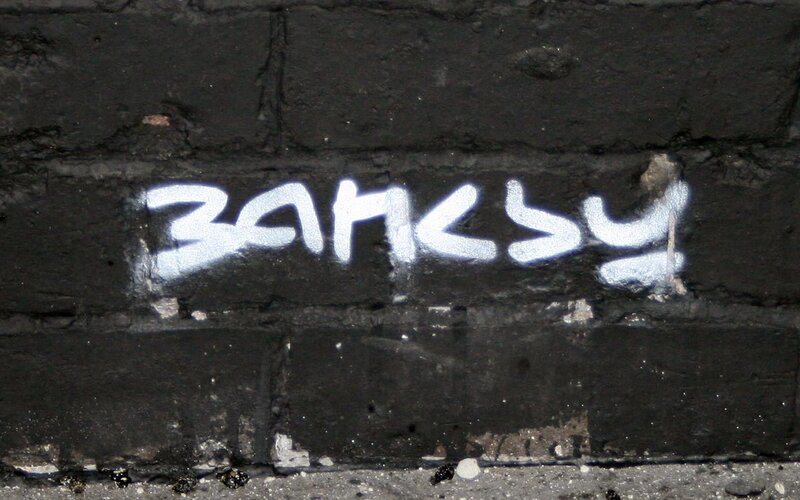 graffiti on a brick wall