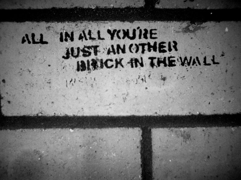 graffiti on a brick wall