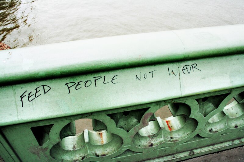 graffiti on a bridge railing