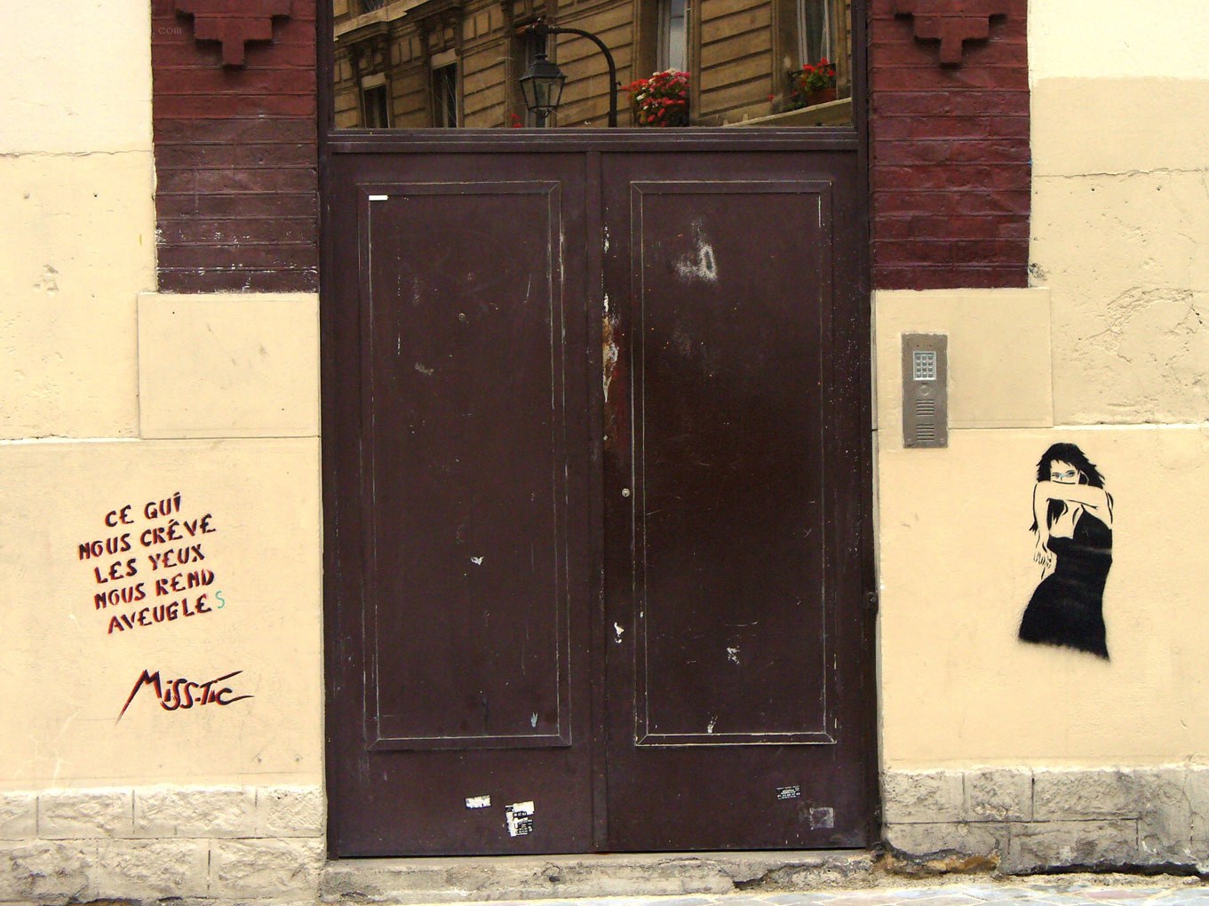 graffiti on a building facade