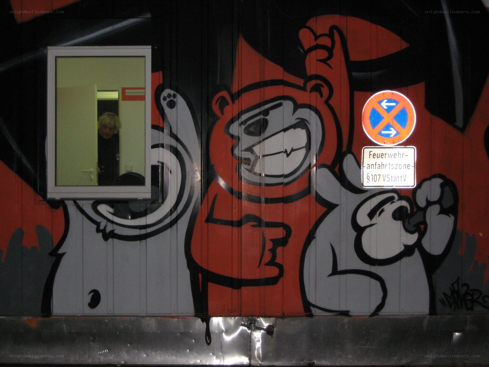 Graffiti on a building wall