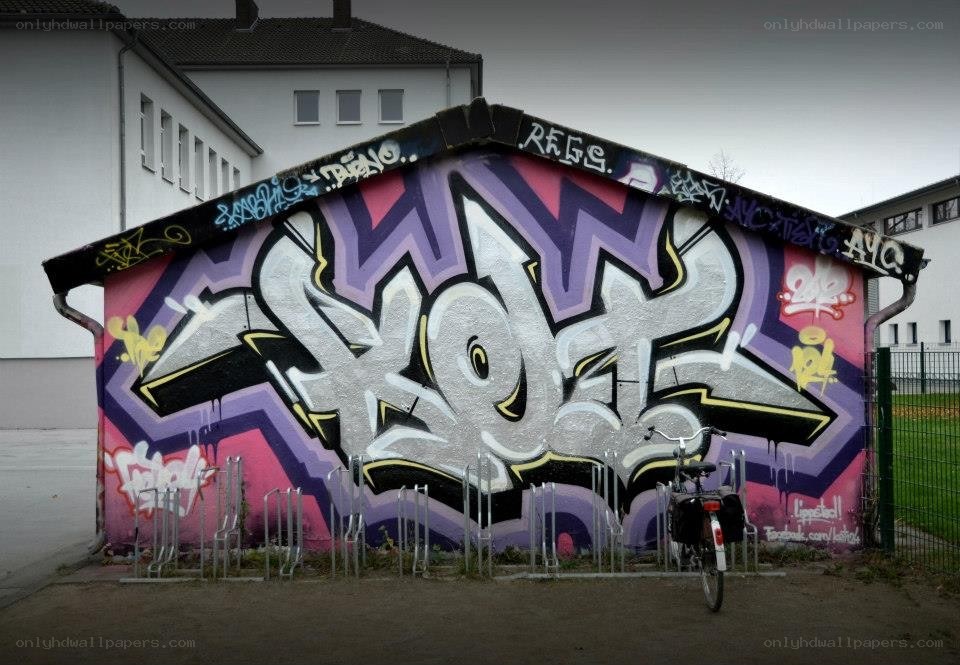 graffiti on a building wall