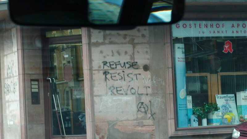 graffiti on a building wall