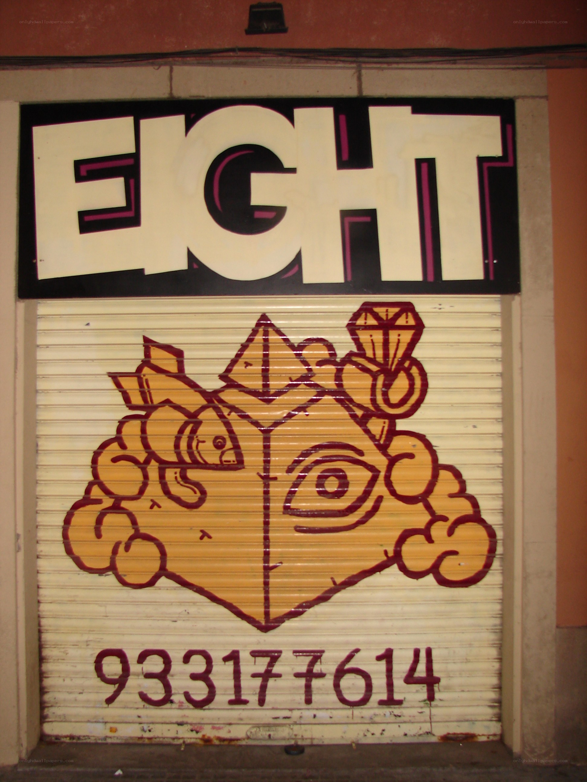 graffiti on a closed storefront