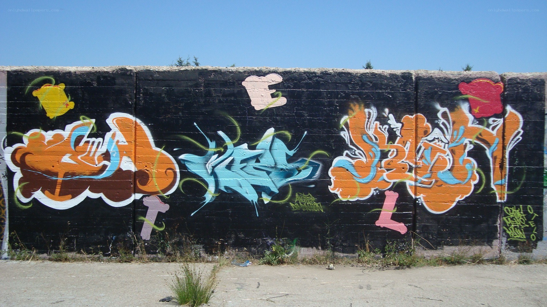 graffiti on a concrete wall