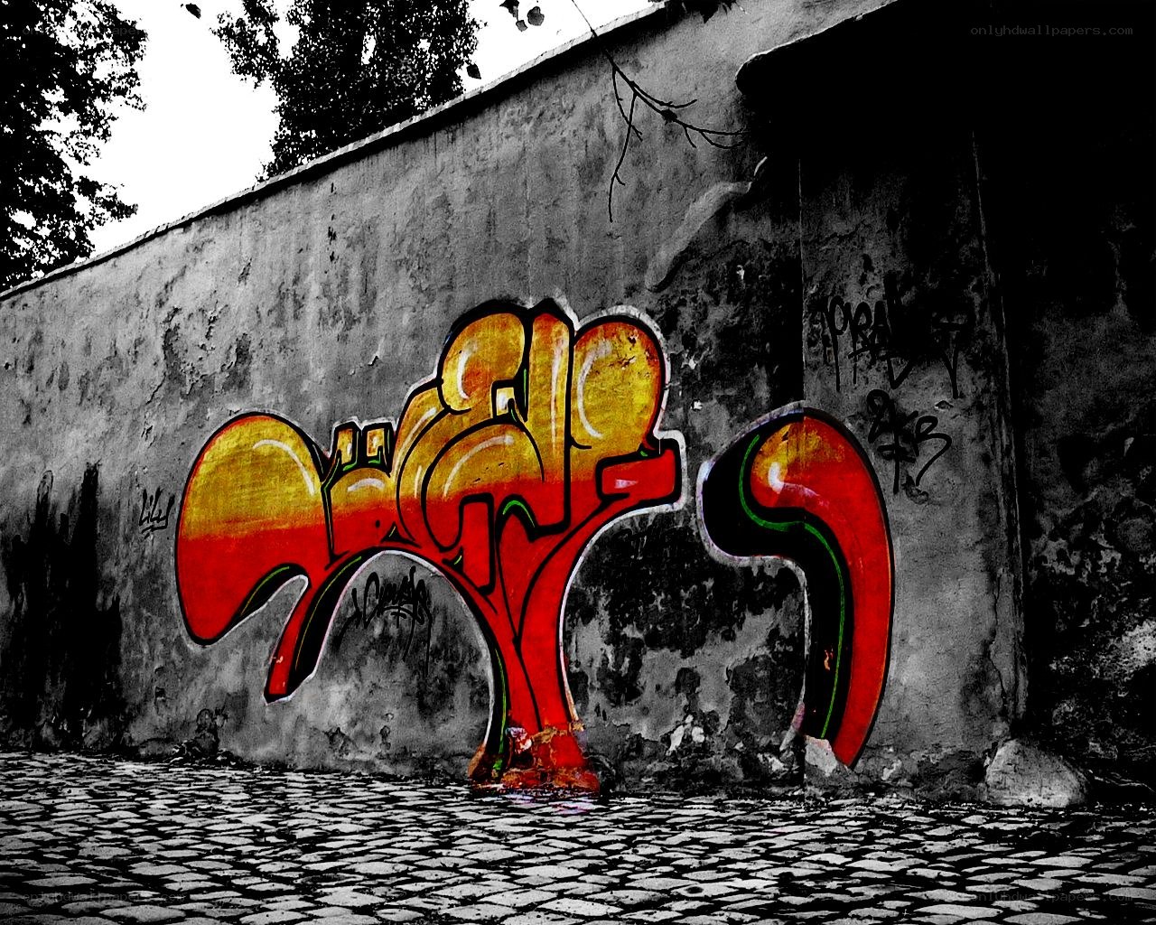 graffiti on a concrete wall