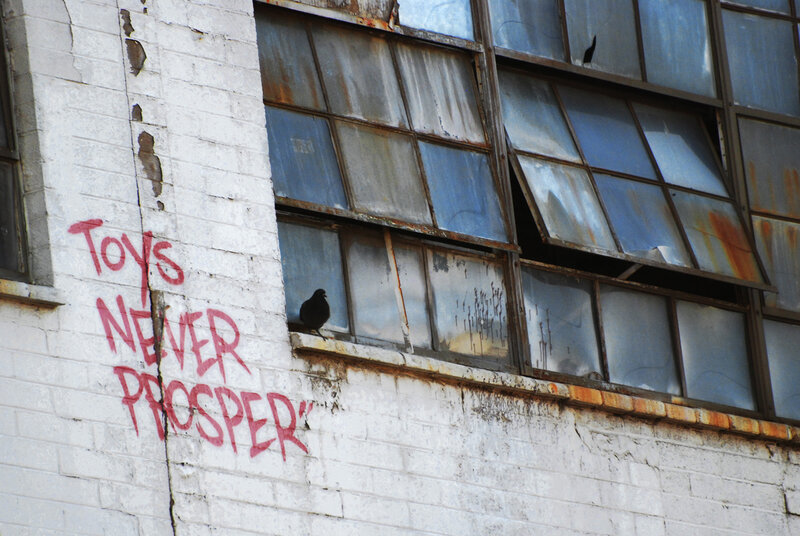 graffiti on a dilapidated building
