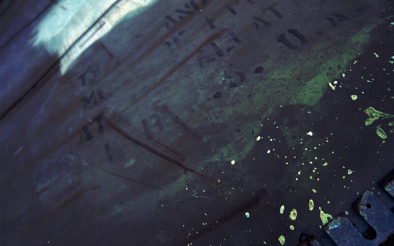 graffiti on a metal surface