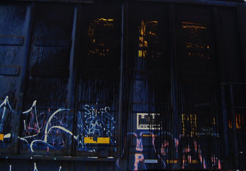 graffiti on a train car