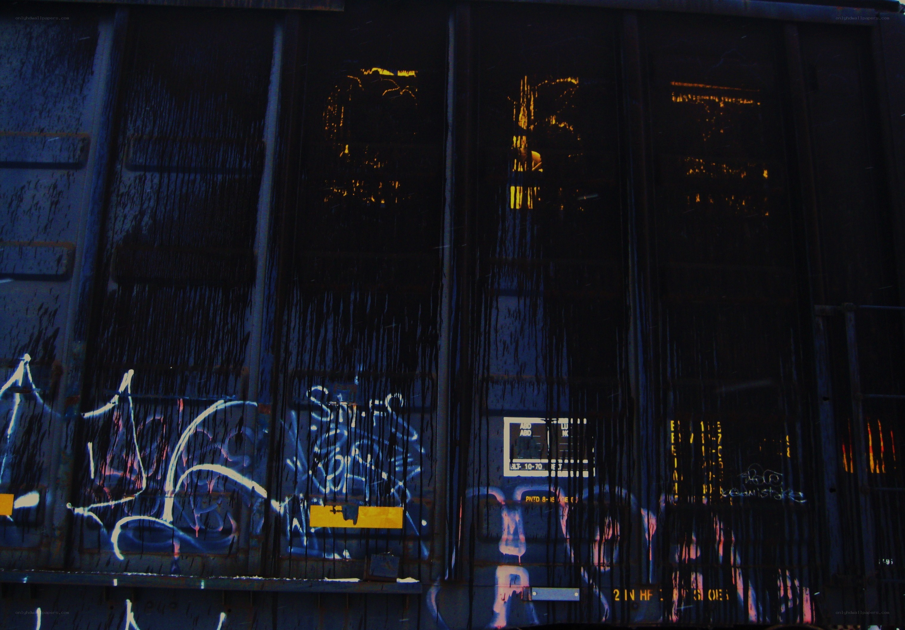 graffiti on a train car