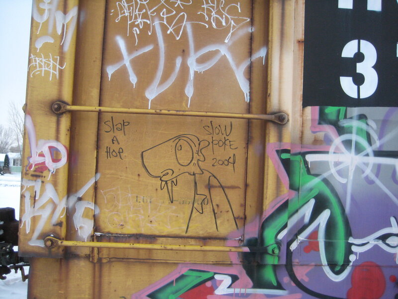 graffiti on a train car