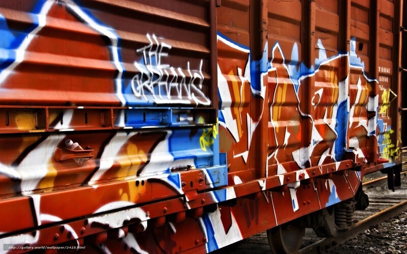 graffiti on a train car