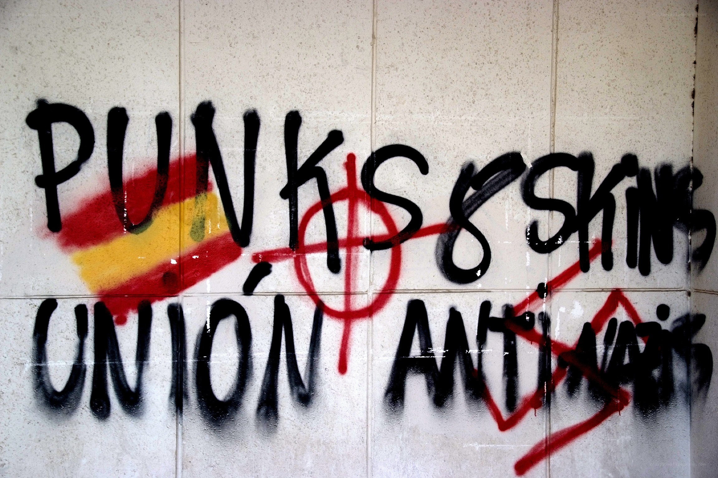graffiti on a wall