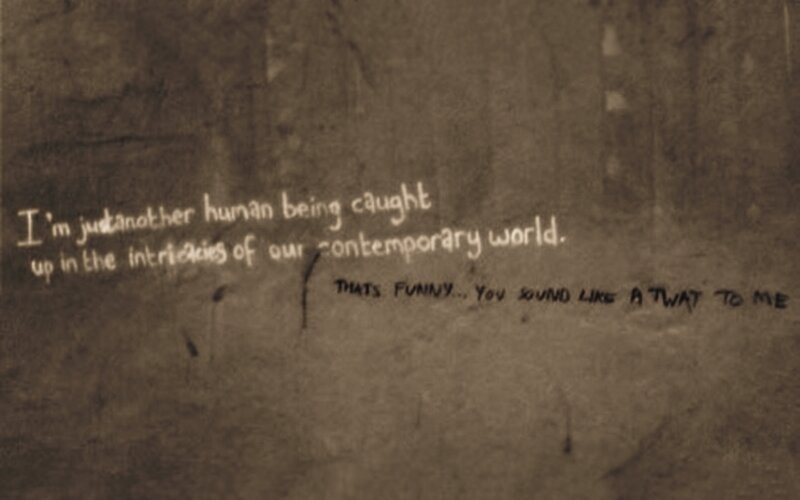 graffiti on a wall