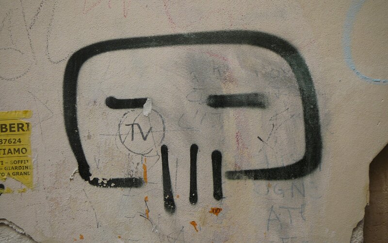 graffiti on a wall