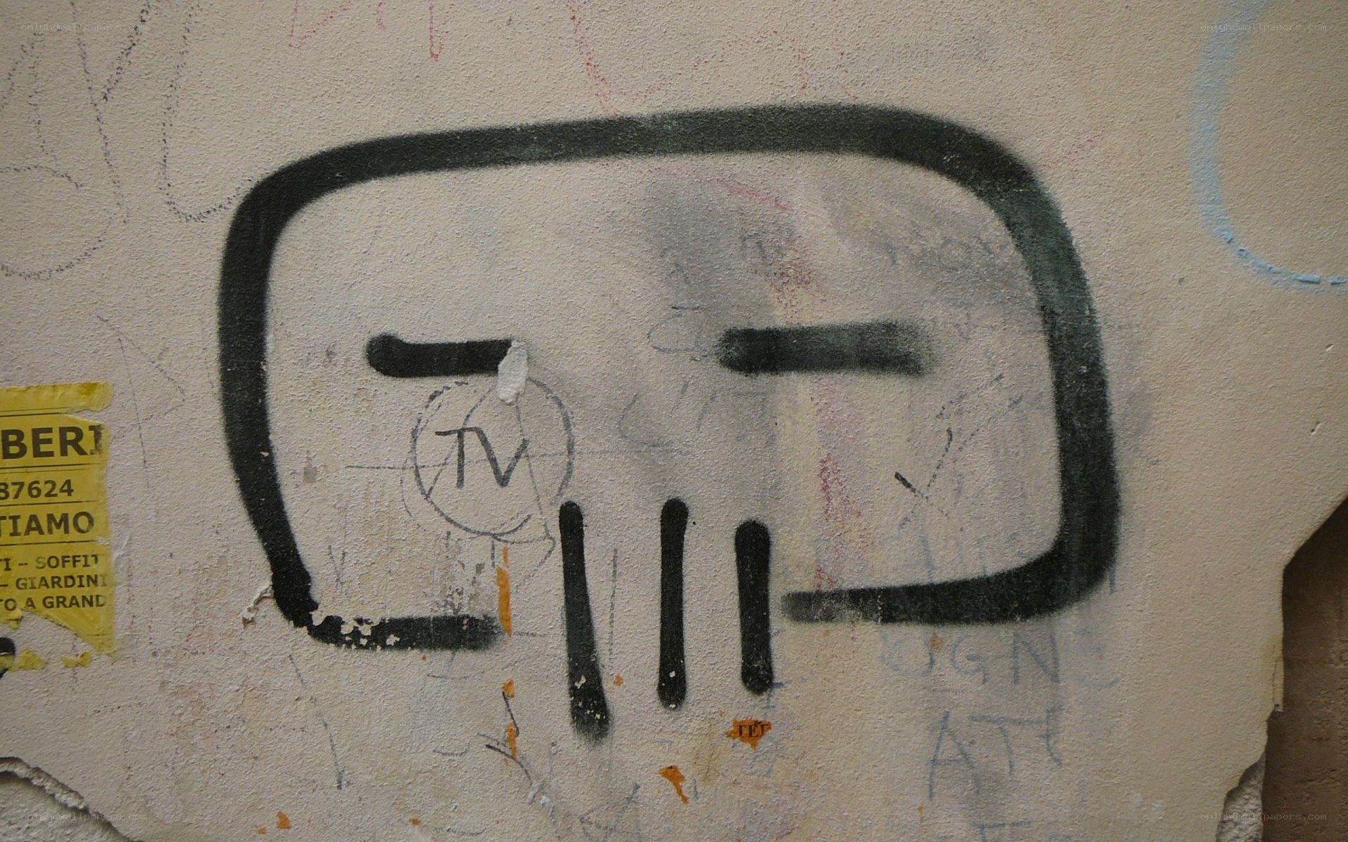 graffiti on a wall