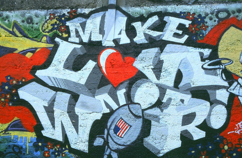 Graffiti on a Wall — White