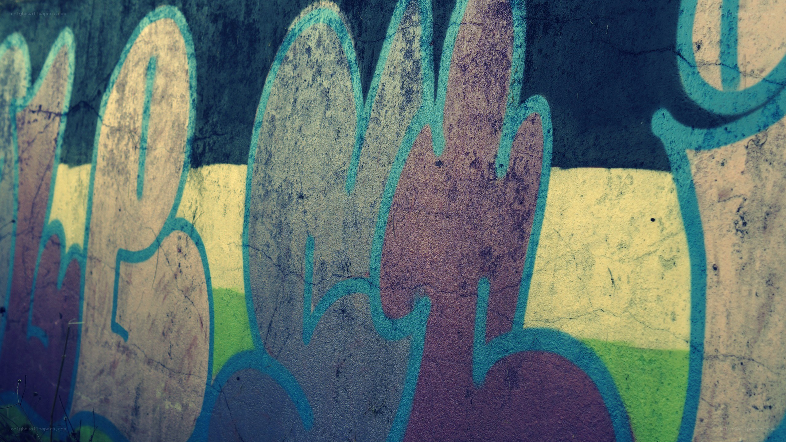 graffiti on a weathered wall