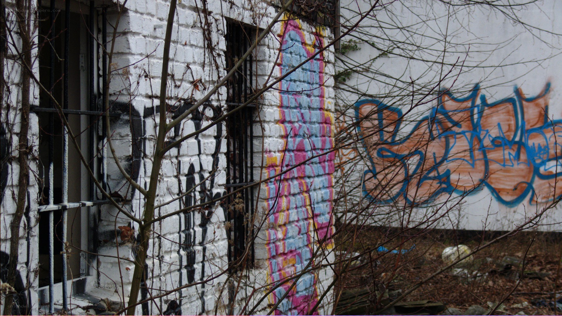 graffiti on abandoned building