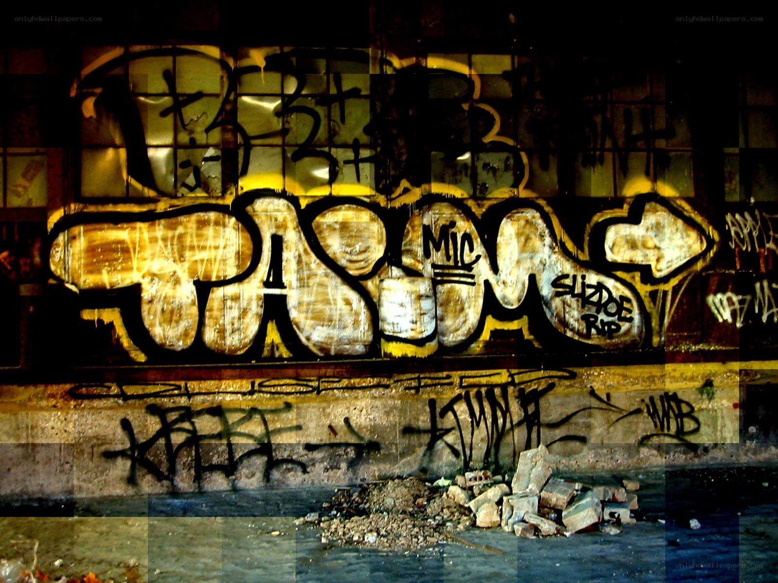 graffiti on abandoned wall