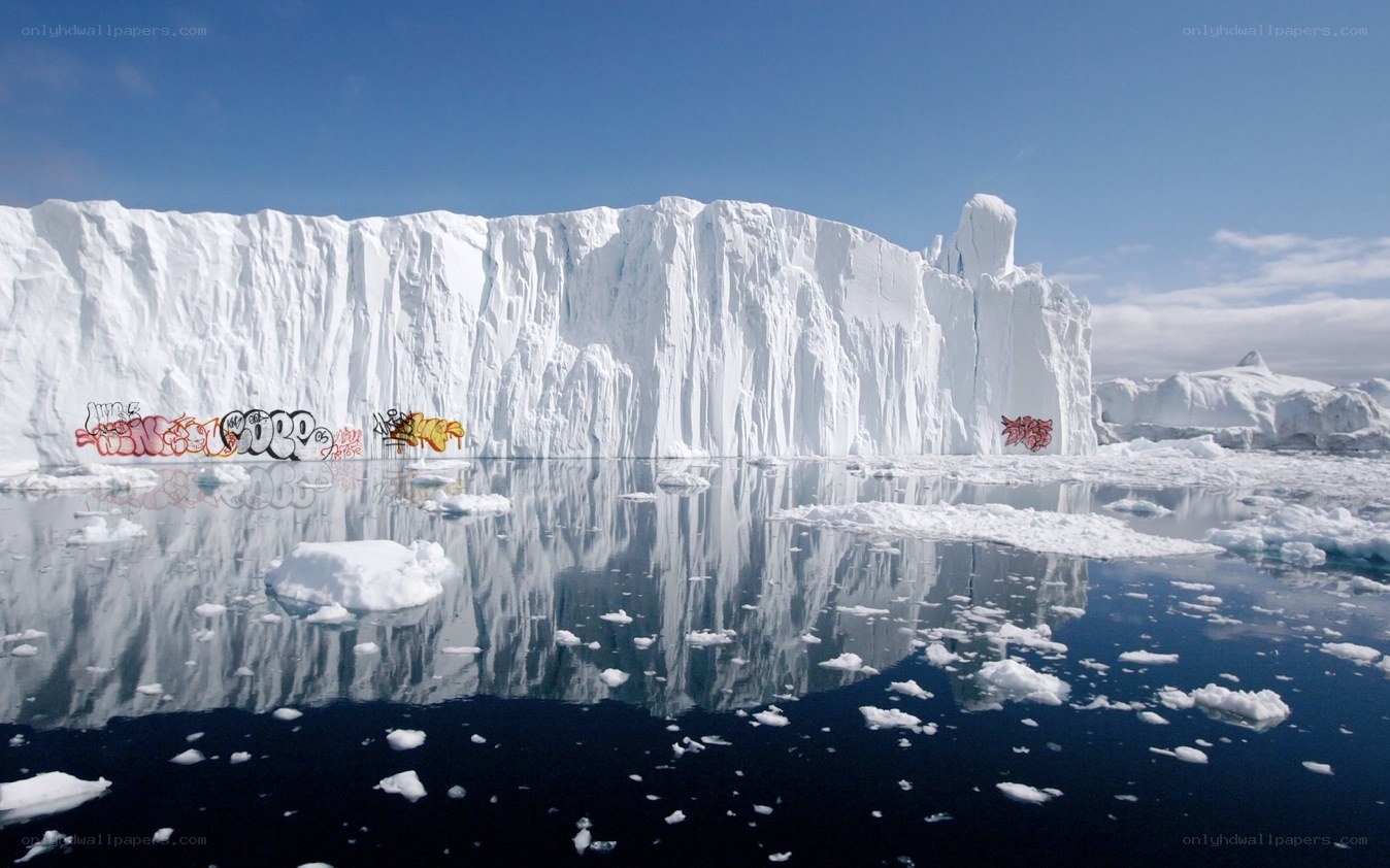 Graffiti on an iceberg