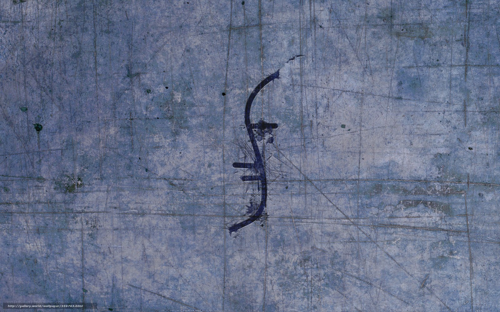 graffiti on blue metal